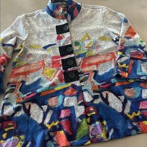 Ali Miles Multicolor Abstract Women's jacket